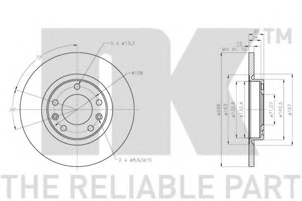 NK 313749 Brake Disc